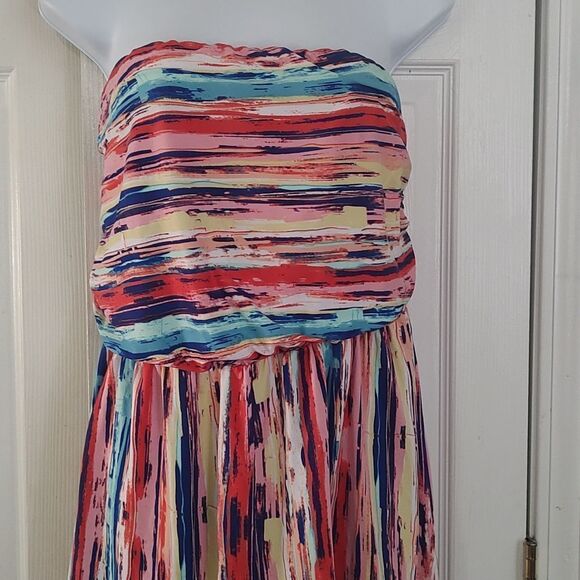 Full Circle Trends with love multicolor off the shoulder romper  Sz 1X - Picture 3 of 5